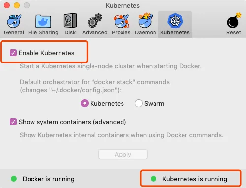 enable k8s
