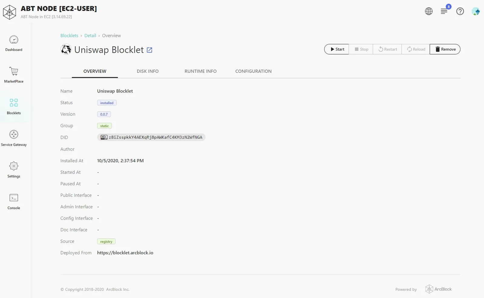 ArcBlockのABT Node上でプライベートなUniswapノードを実行する