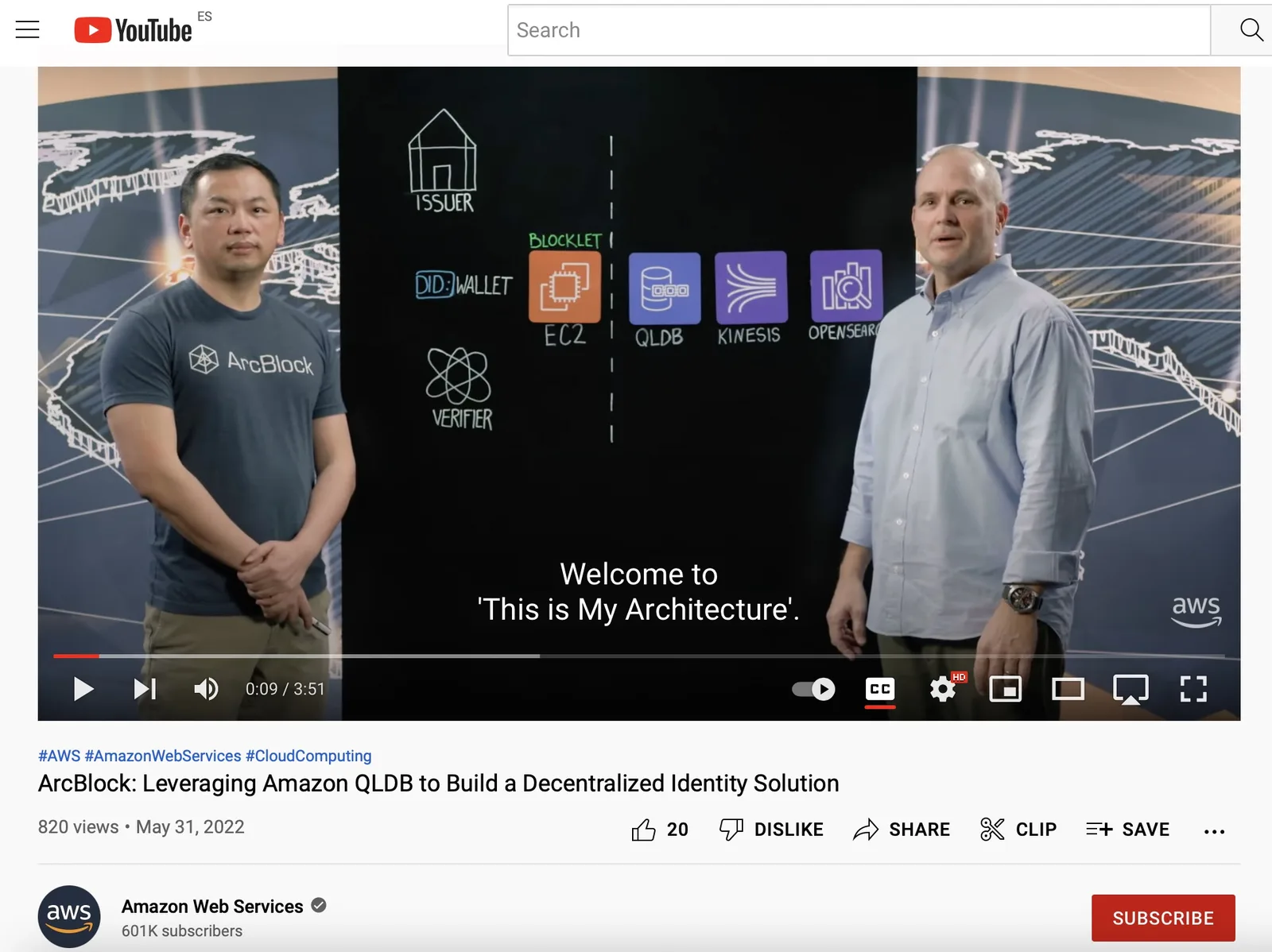 AWS youtube channel