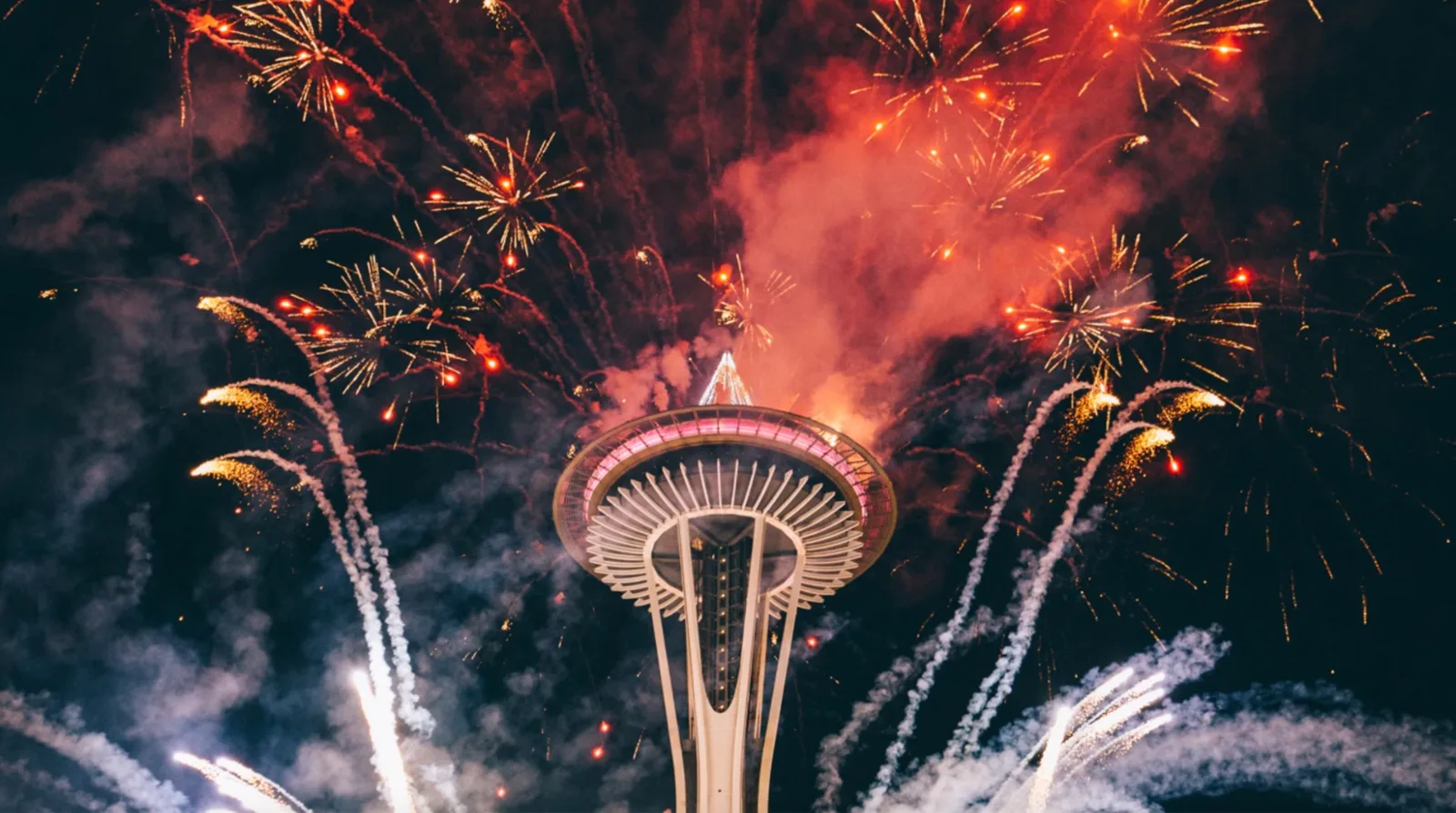 Seattle Space Needle Independence Day Fireworks