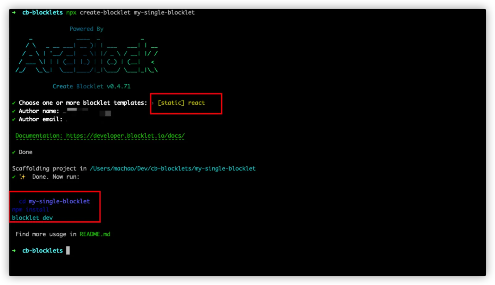 select-blocklet