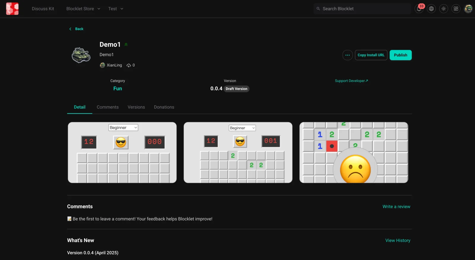 Screenshot: feat(core): support for dark color themes