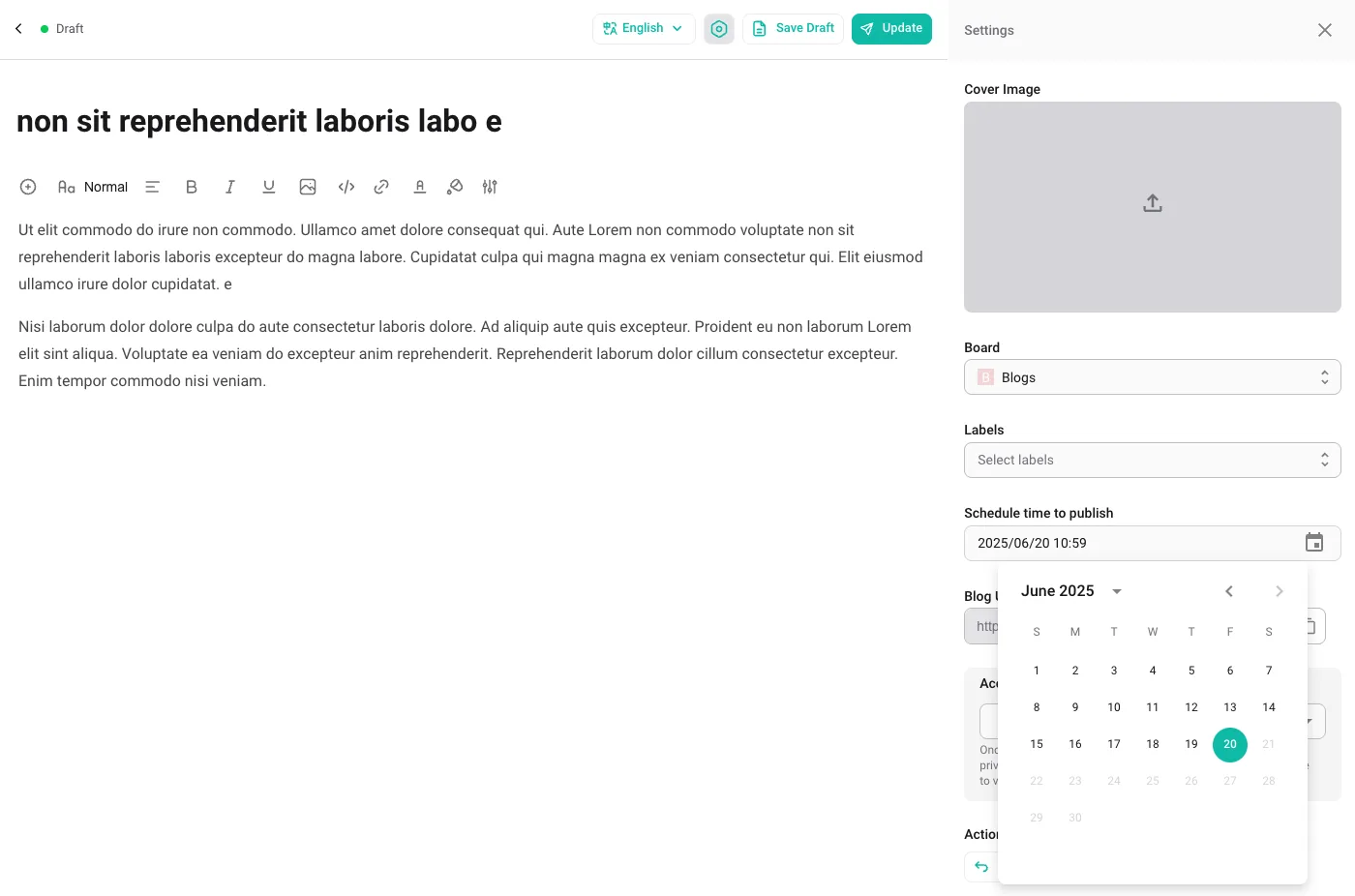 Screenshot: feat(blog): add support for scheduled publishing