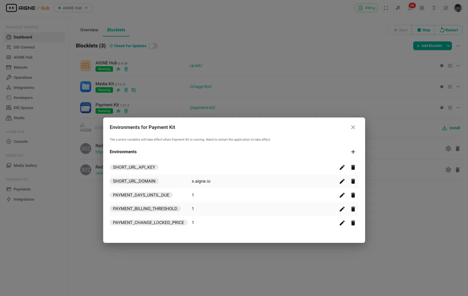 Blocklet Environment Configuration