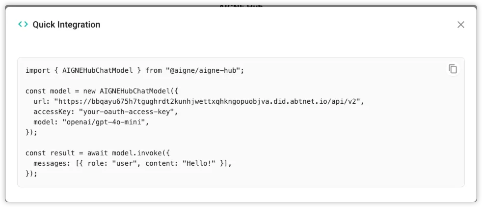 Screenshot: feat: enhance AIGNE Hub with multi-provider support, credit billing, and updated documentation