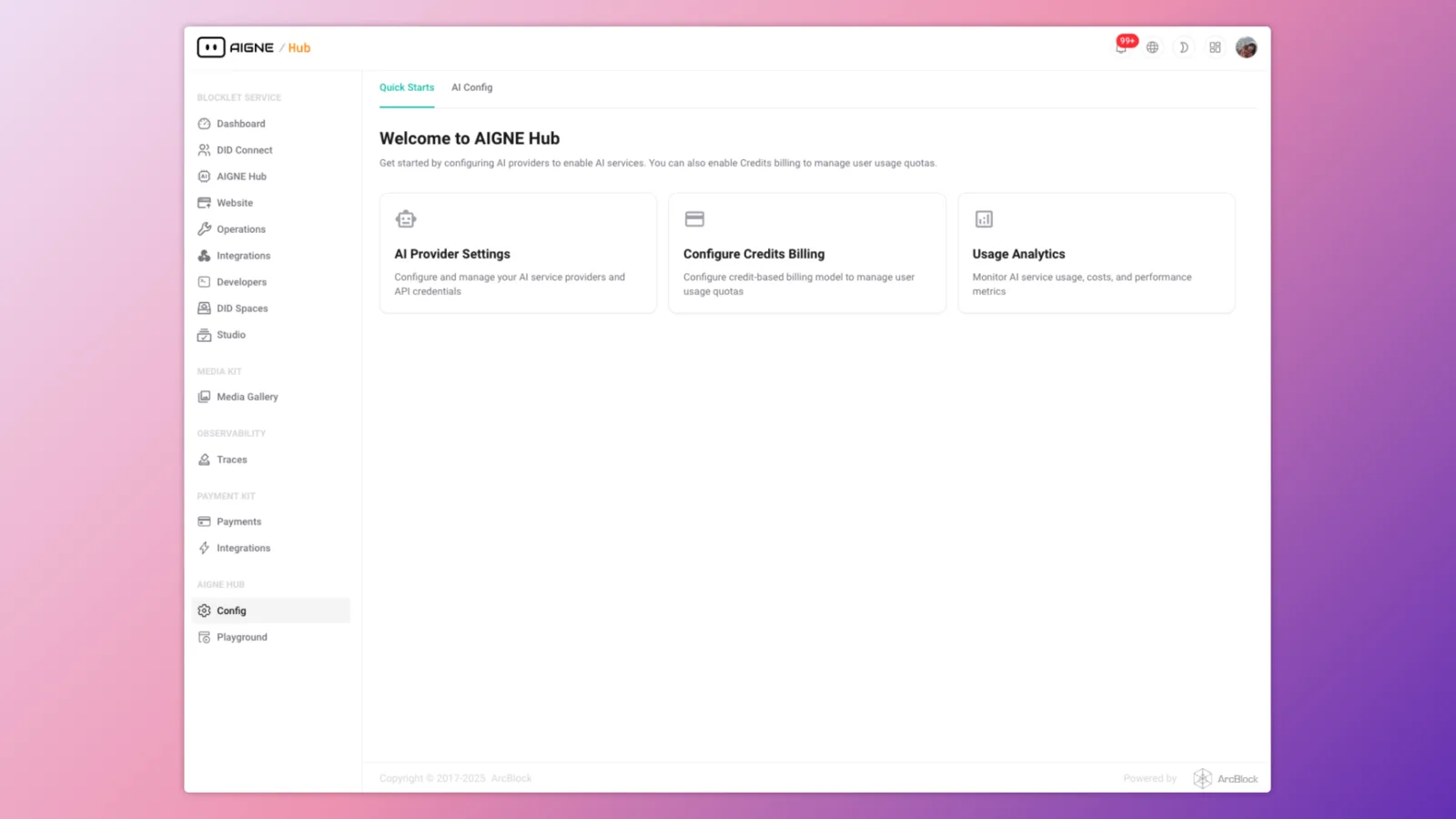 AIGNE Hub Dashboard