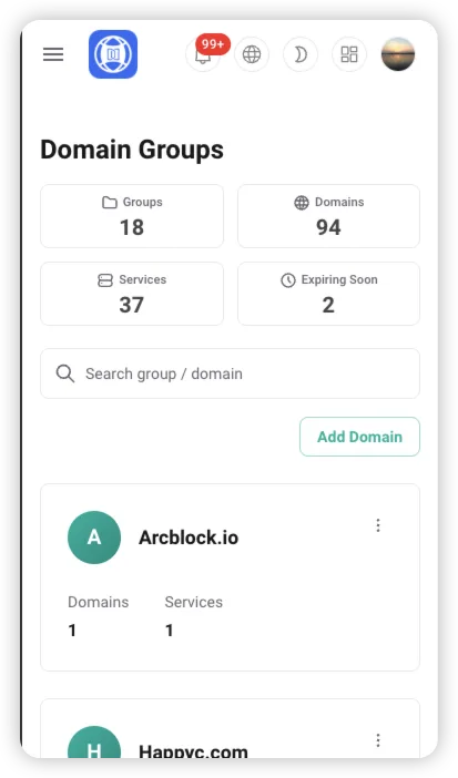 Screenshot: feat(domain): enhance responsive UI design and add currency selection with standardized date formats